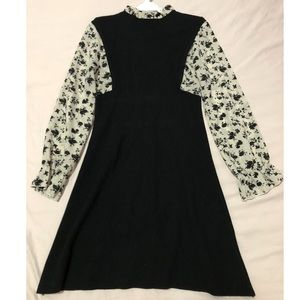 J.ING Dolores Black A-Line Midi Dress